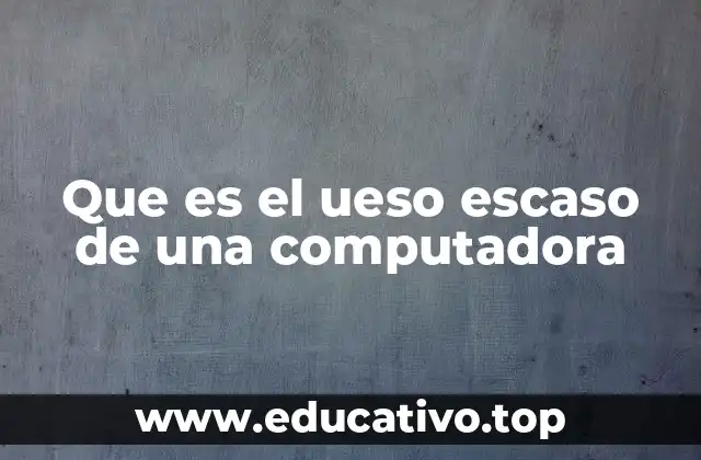 Que es el ueso escaso de una computadora