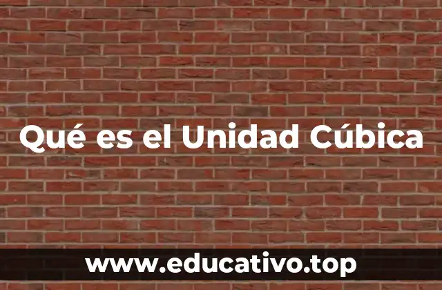 Qué es el Unidad Cúbica