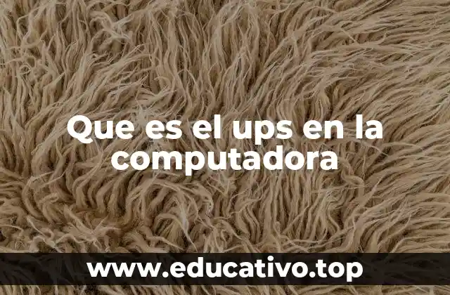 Que es el ups en la computadora