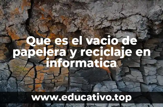 Que es el vacio de papelera y reciclaje en informatica