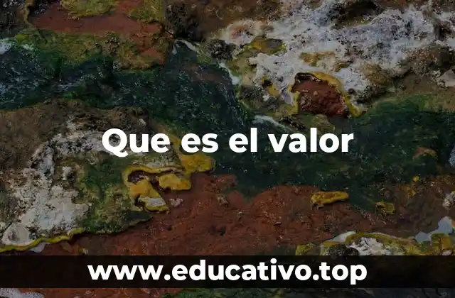 Que es el valor