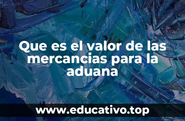 Que es el valor de las mercancias para la aduana