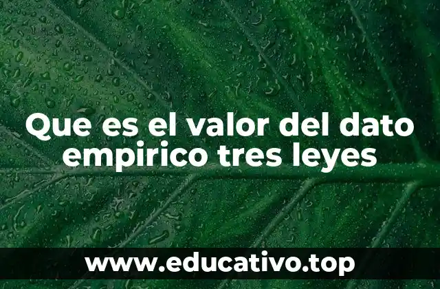 Que es el valor del dato empirico tres leyes