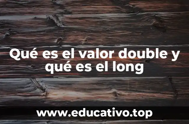 Qué es el valor double y qué es el long