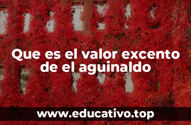 Que es el valor excento de el aguinaldo