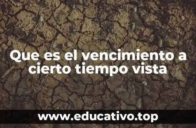 Que es el vencimiento a cierto tiempo vista