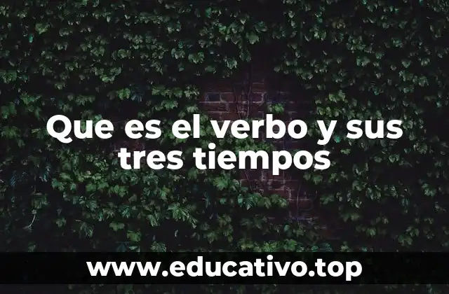 Que es el verbo y sus tres tiempos