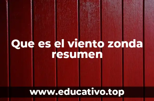 Que es el viento zonda resumen