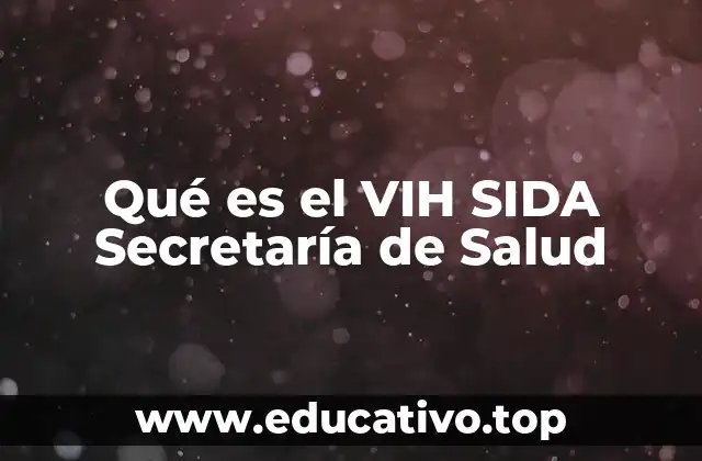 Qué es el VIH SIDA Secretaría de Salud