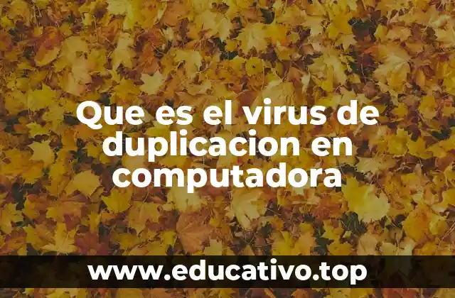 Que es el virus de duplicacion en computadora