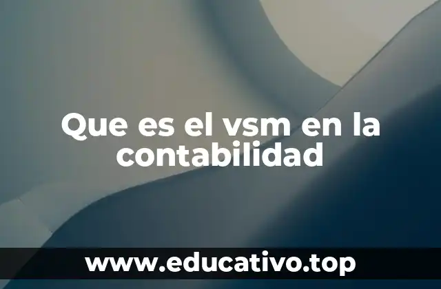 Que es el vsm en la contabilidad
