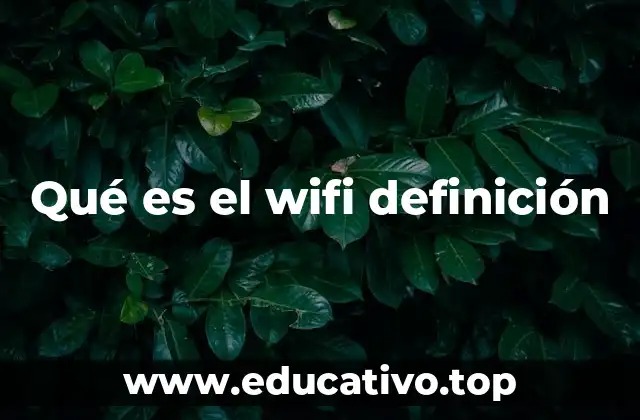 Qué es el wifi definición