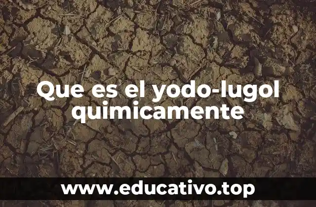 Que es el yodo-lugol quimicamente