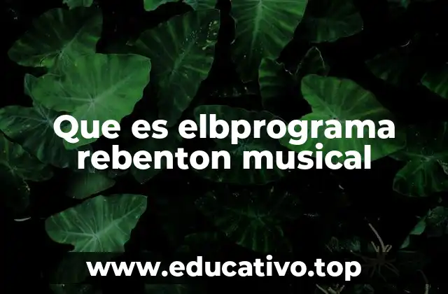 Que es elbprograma rebenton musical