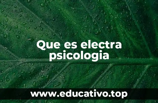 Que es electra psicologia
