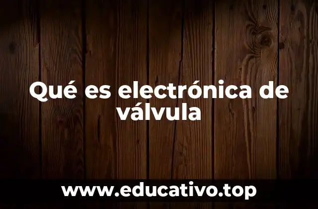 Qué es electrónica de válvula