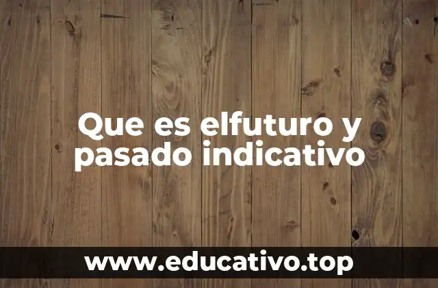 Que es elfuturo y pasado indicativo