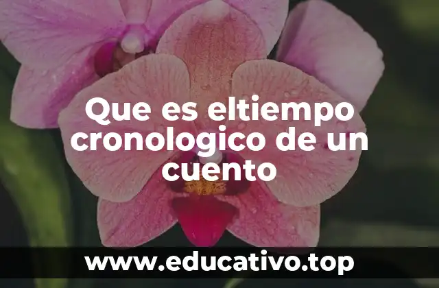 Que es eltiempo cronologico de un cuento