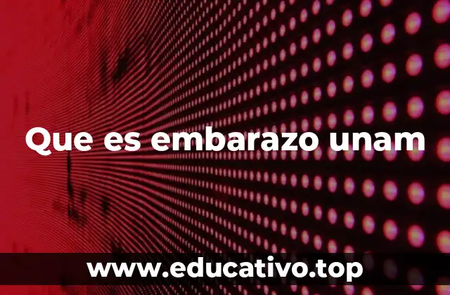 Que es embarazo unam