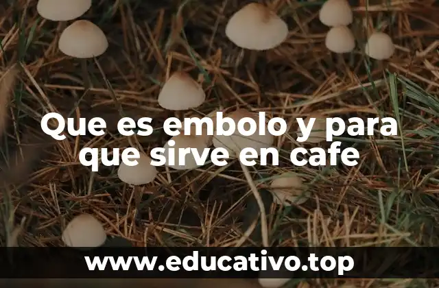 Que es embolo y para que sirve en cafe
