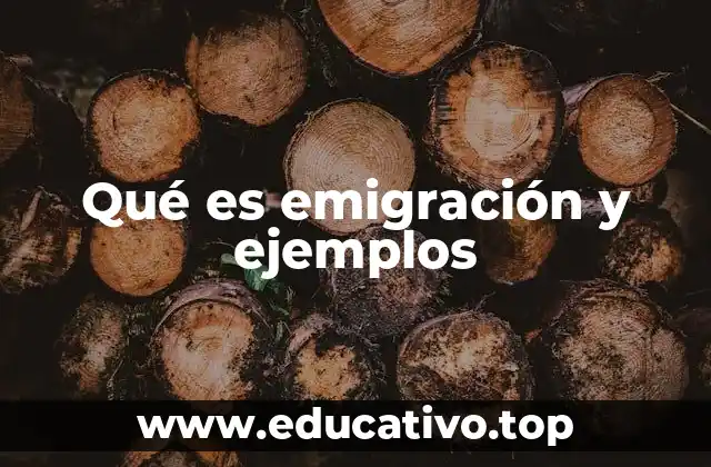 Qué es emigración y ejemplos