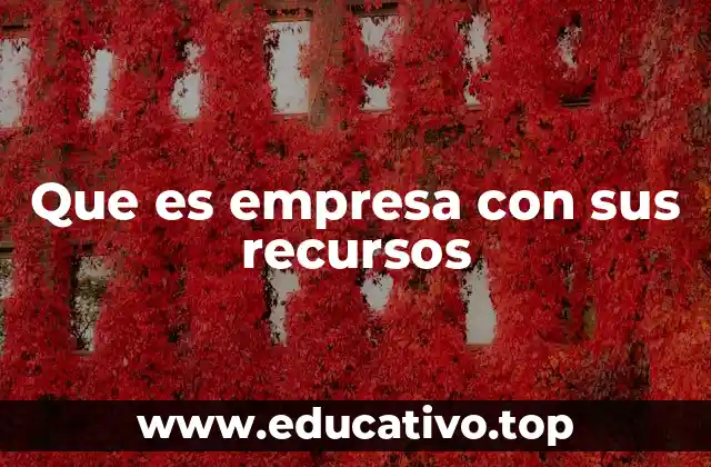Que es empresa con sus recursos