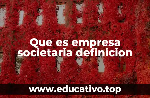 Que es empresa societaria definicion