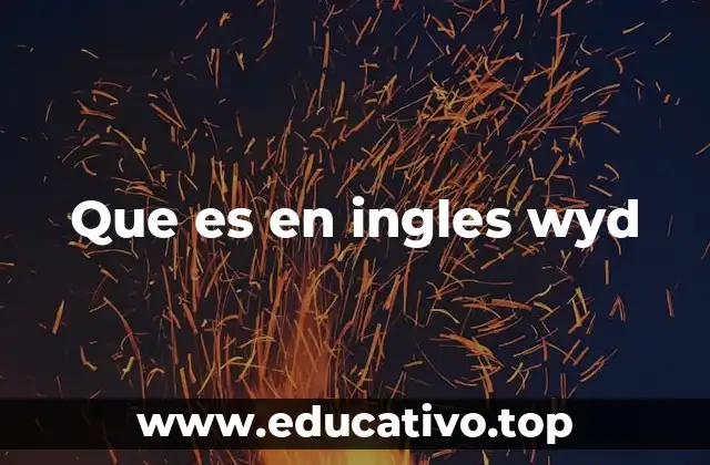 Que es en ingles wyd