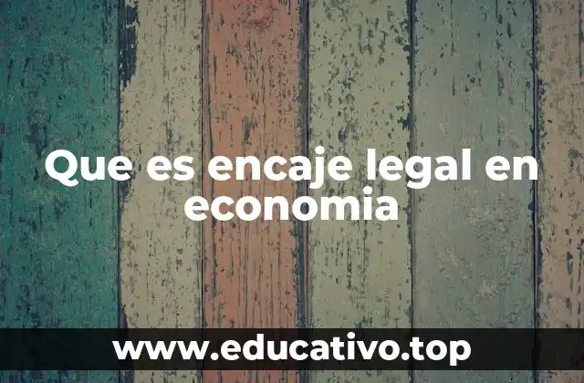 Que es encaje legal en economia