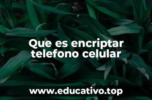 Que es encriptar telefono celular