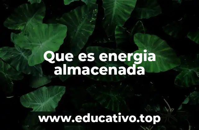 El concepto detrás de retener energía para su uso futuro