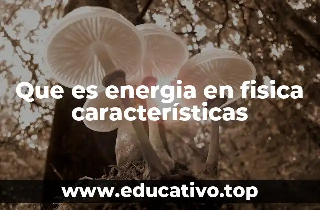 Que es energia en fisica características