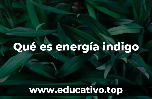 Qué es energía indigo