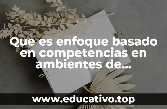 Que es enfoque basado en competencias en ambientes de aprendizaje