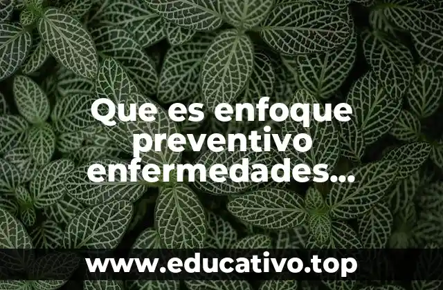 Que es enfoque preventivo enfermedades respiratorias violencia