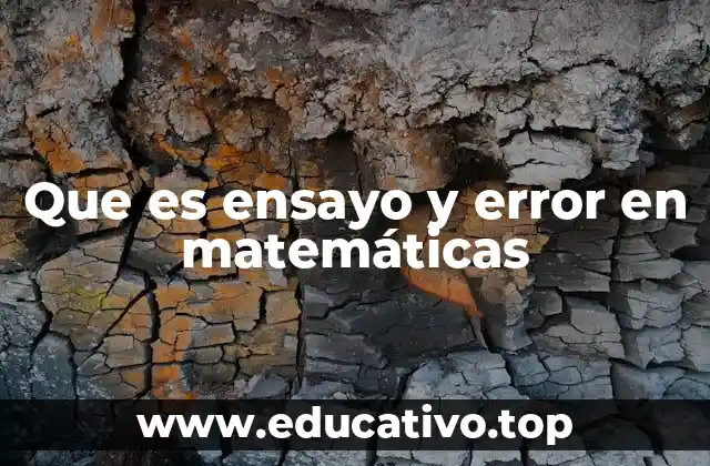 Que es ensayo y error en matemáticas