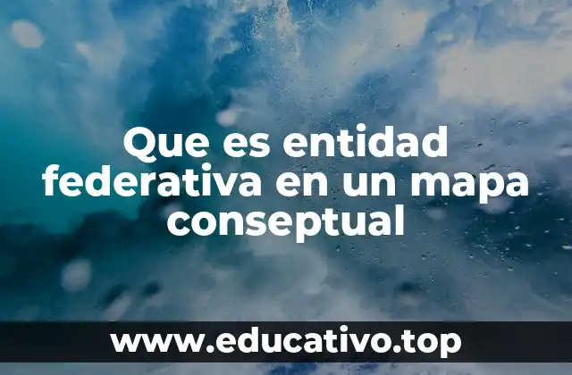 Que es entidad federativa en un mapa conseptual