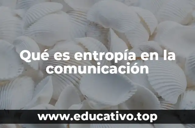 Qué es entropía en la comunicación