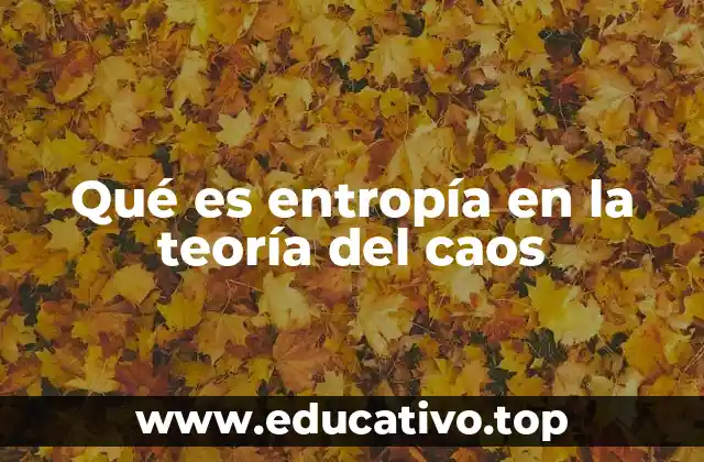 Qué es entropía en la teoría del caos