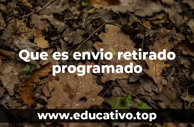 Que es envio retirado programado