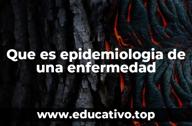 Que es epidemiologia de una enfermedad