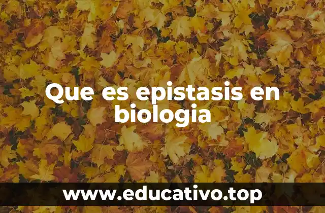Que es epistasis en biologia