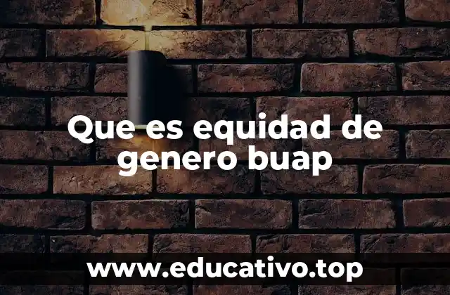 Que es equidad de genero buap