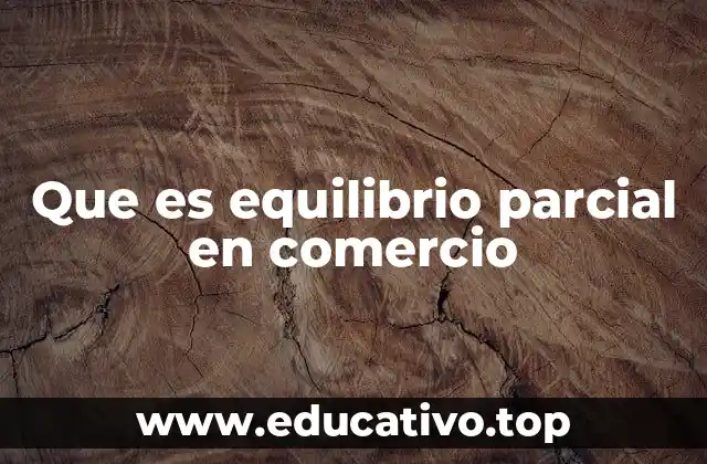 Que es equilibrio parcial en comercio