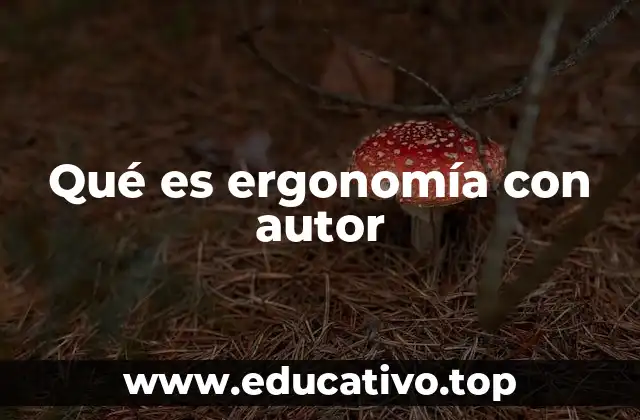 Qué es ergonomía con autor