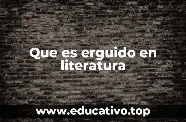 Que es erguido en literatura