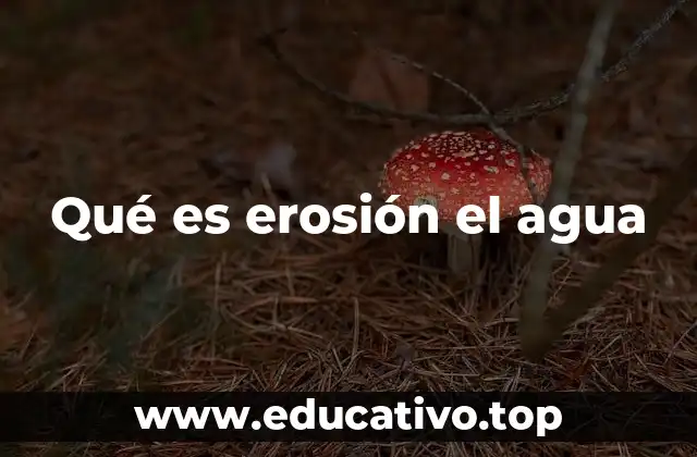 Qué es erosión el agua