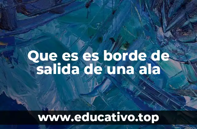 Que es es borde de salida de una ala