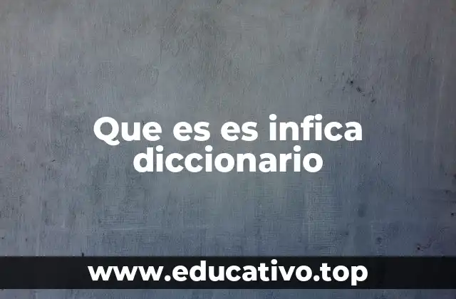 Que es es infica diccionario