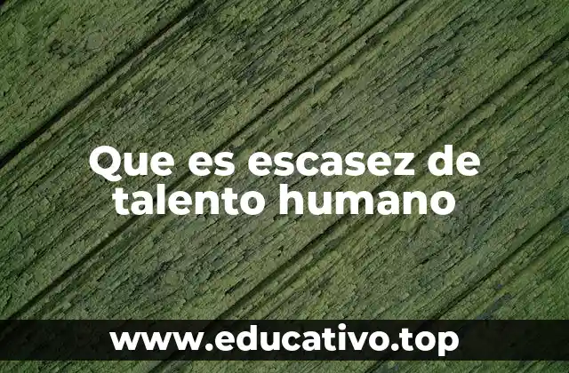 Que es escasez de talento humano